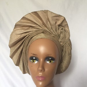 Avant autogele / ready to wear autogele / pre-tied gele/ Nigerian headwrap/ African headwrap/ bridal accessory