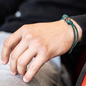 Bracelet Mens, Man Bracelet, Bracelet, Mens Bracelet, Rope Bracelet, Dark Green Bracelet, Mens Jewelry, Men&#39;s Gift, For Him