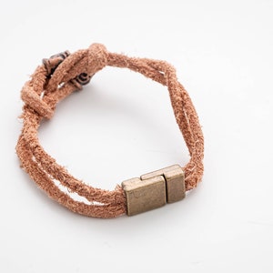 Minimal bracelet for men, leather bracelet, Handmade knot bracelet, nautical jewelry