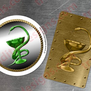 Pharmacy medical magnets, Pharmaceutical decal round 3.5 inch and rectangular magnet. Pharmacy magnet.