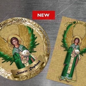 Saint Raphael Archangel magnets. Orthodox Icon style magnets. Saint Raphael magnets