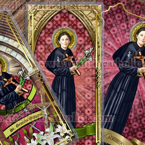 Saint Gemma Galgani Patron of Back Pain Laminated Holy Prayer Etsy