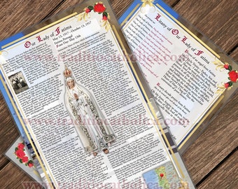 Our Lady of Fatima Holy Card - Etsy
