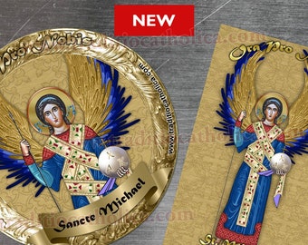 Saint Michael Archangel magnets. Orthodox Icon style magnets. Saint Michael magnets
