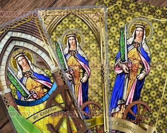 Saint Catherine of Alexandria Traditional Catholic Stained Glass