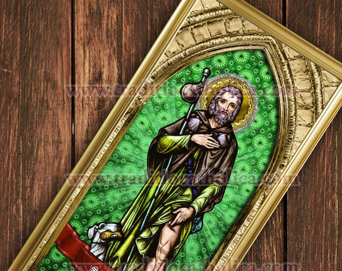 Saint Roch rocco Patron Saint of Pandemics and Knee Etsy