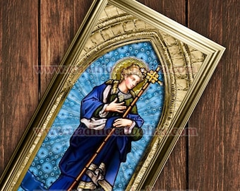 新約聖書 ヴィンテージ ステンドグラス 受胎告知 グラスマスターズ社