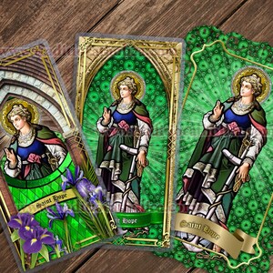 Saint Hope Stained Glass laminated Catholic Holy Prayer cards. Prayer to St. Hope for hope. Hope prayer.
