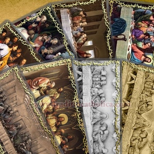 Last Supper Holy Communion holy cards Set 2. Prayer after Communion