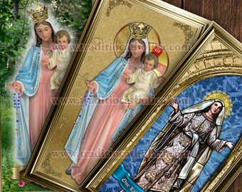 Religious Poster - Our Lady of the Rosary by Caravaggio - Catholic Art ...