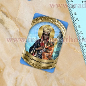Our Lady of Czestochowa collectible waterproof vinyl sticker. Our Lady of Czestochowa sticker