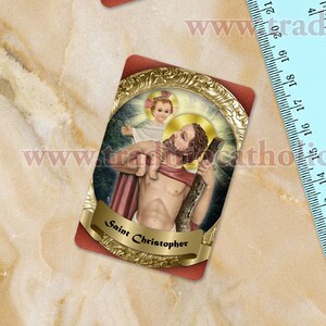 Saint Christopher collectible waterproof vinyl sticker. St. Christopher sticker