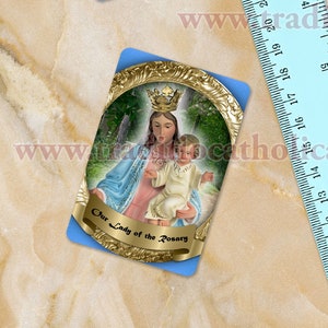 Our Lady of the Rosary collectible waterproof vinyl sticker. Our Lady of the Rosary sticker