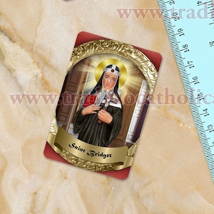 Saint Bridget of Sweden collectible waterproof vinyl sticker. St. Bridget sticker