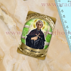 Saint Peregrine Laziosi collectible waterproof vinyl sticker. St. Peregrine Laziosi sticker