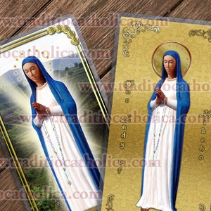 Our Lady of Kibeho, Rwanda  laminated Holy Prayer cards. Statue of Mary Art. Our Lady of Kibeho statue.