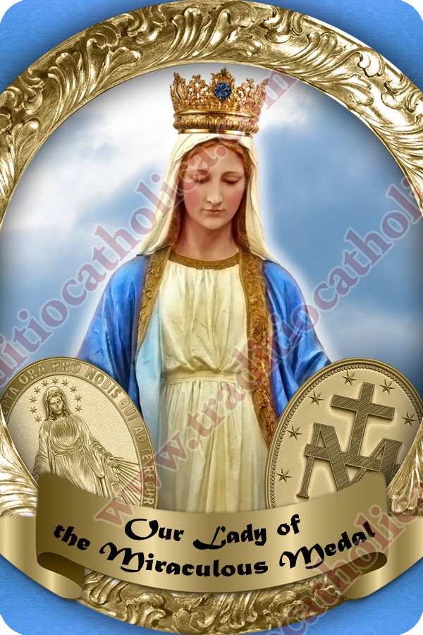 Our Lady of the Miraculous Medal Collectible Waterproof Vinyl Sticker ...