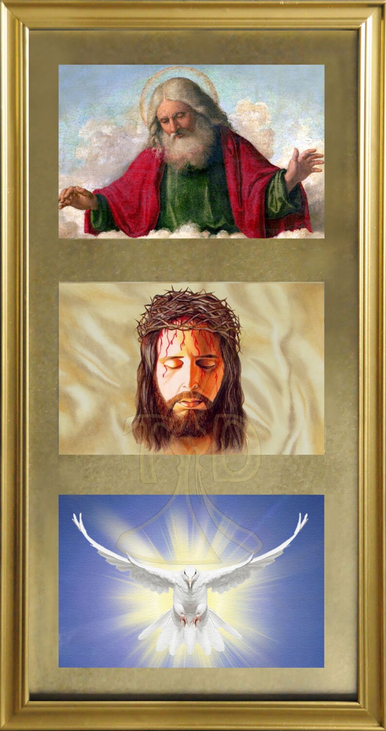 Most Holy Trinity paintings handcrafted framed print and Etsy