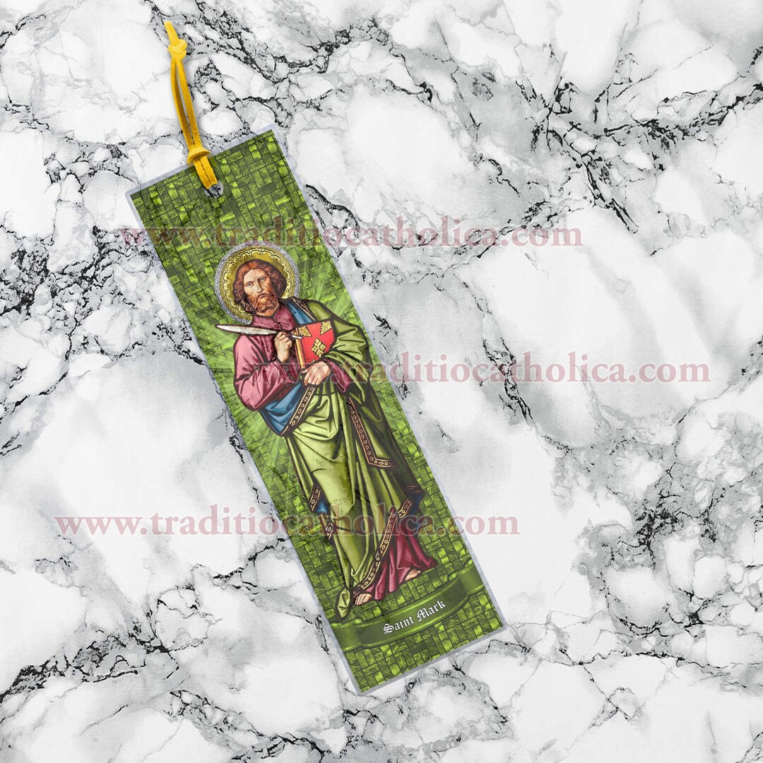 Saint Mark the Evangelist CLEAR See-through Stained Glass Laminated ...