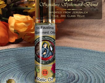 St. Faustina Kowalska Relic Anointing Oil | Divine Mercy & Respiratory Healing | Oil or Card Set
