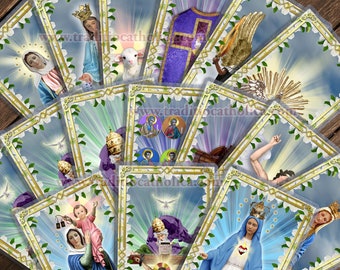 Latin Holy Cards or gift set. Catholic prayer holy cards for Tridentine Mass and more. Perfect gift for Traditional Catholics.