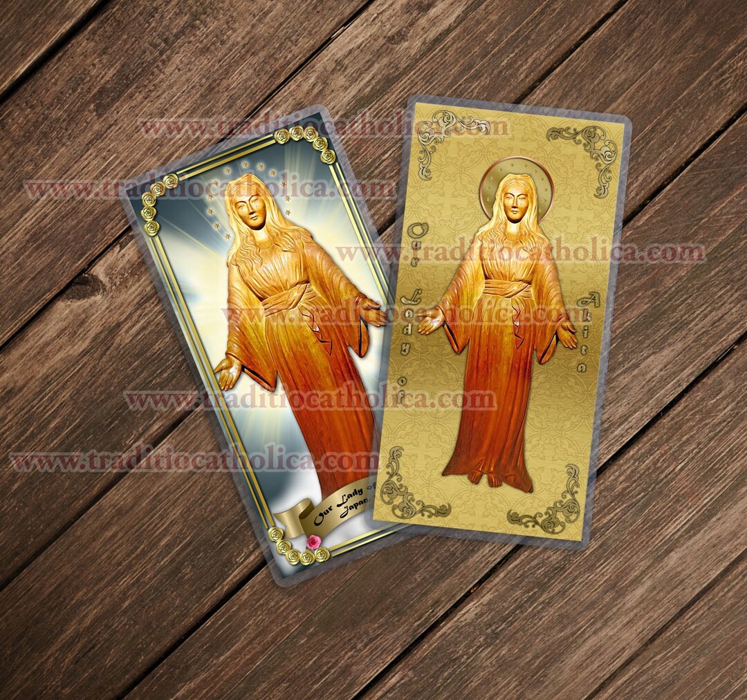 Our Lady of Akita Laminated Holy Prayer Cards. Our Lady of Akita Statue ...