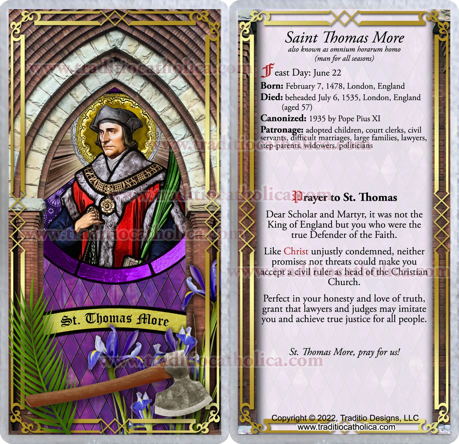 Saint St. Thomas More, Patron of Difficult Marriages and Lawyers ...