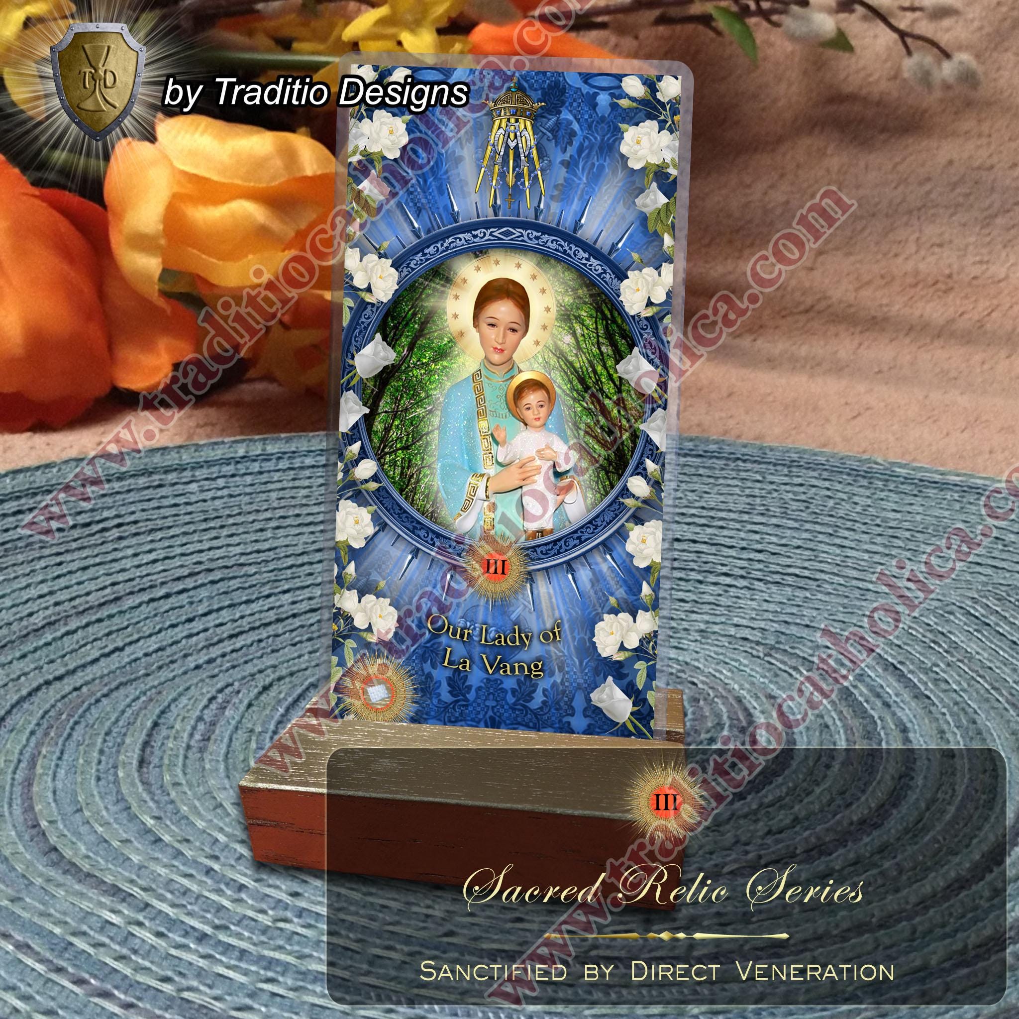 Our Lady of La Vang Laminated Catholic Holy Cards. Mary Our Lady of La ...
