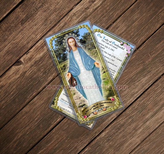 Our Lady Of Garabandal Spain Laminated Holy Prayer Card Etsy