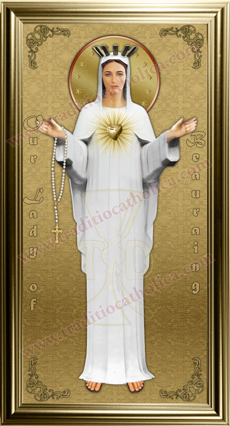 Our Lady of Beauraing Belgium Handcrafted Framed Prints. 7x14 Size ...