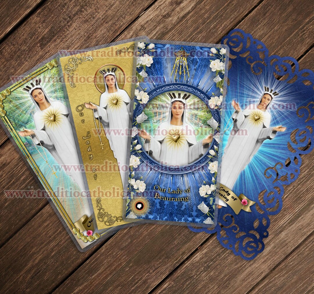 Our Lady of Beauraing Belgium Laminated Catholic Holy Prayer Cards ...
