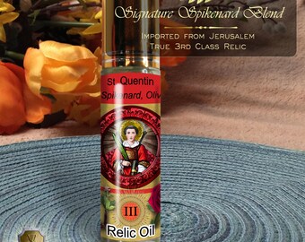 St. Quentin Relic Anointing Oil | Edema, Lung Illness & Successful Surgeries | Oil or Card Set
