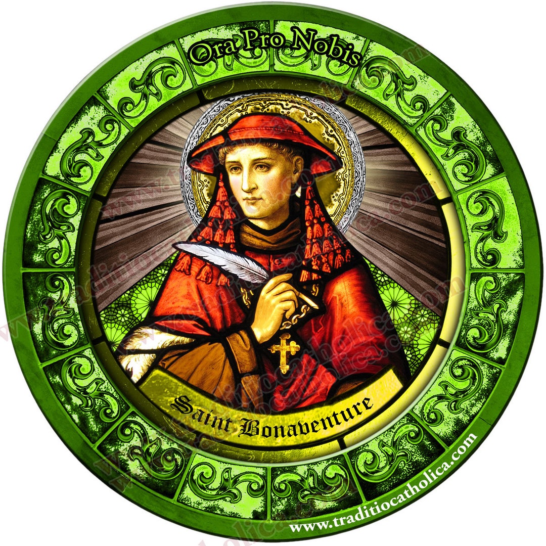 Saint Bonaventure Patron of Intestinal Problems Stained Glass Etsy
