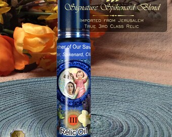 Mother of Our Savior Relic Anointing Oil | Touched to 9 Blessed Mother Relics | Oil or Card Set