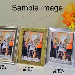 Our Lady of Akita framed prints with silver or gold frame. Our Lady of Akita 5x7 size picture. image 3