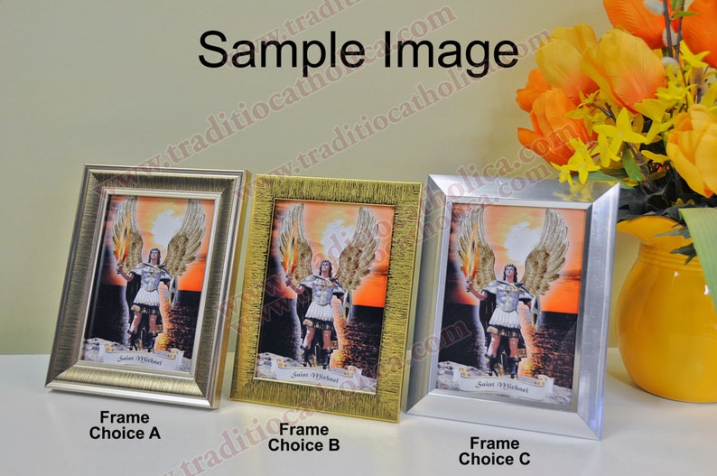 Our Lady of Akita framed prints with silver or gold frame. Our Lady of Akita 5x7 size picture. image 3