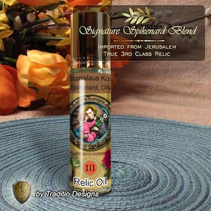 St. Stanislaus Kostka Relic Anointing Oil | Broken Bones, Heart Palpitations & Fever | Oil or Card Set