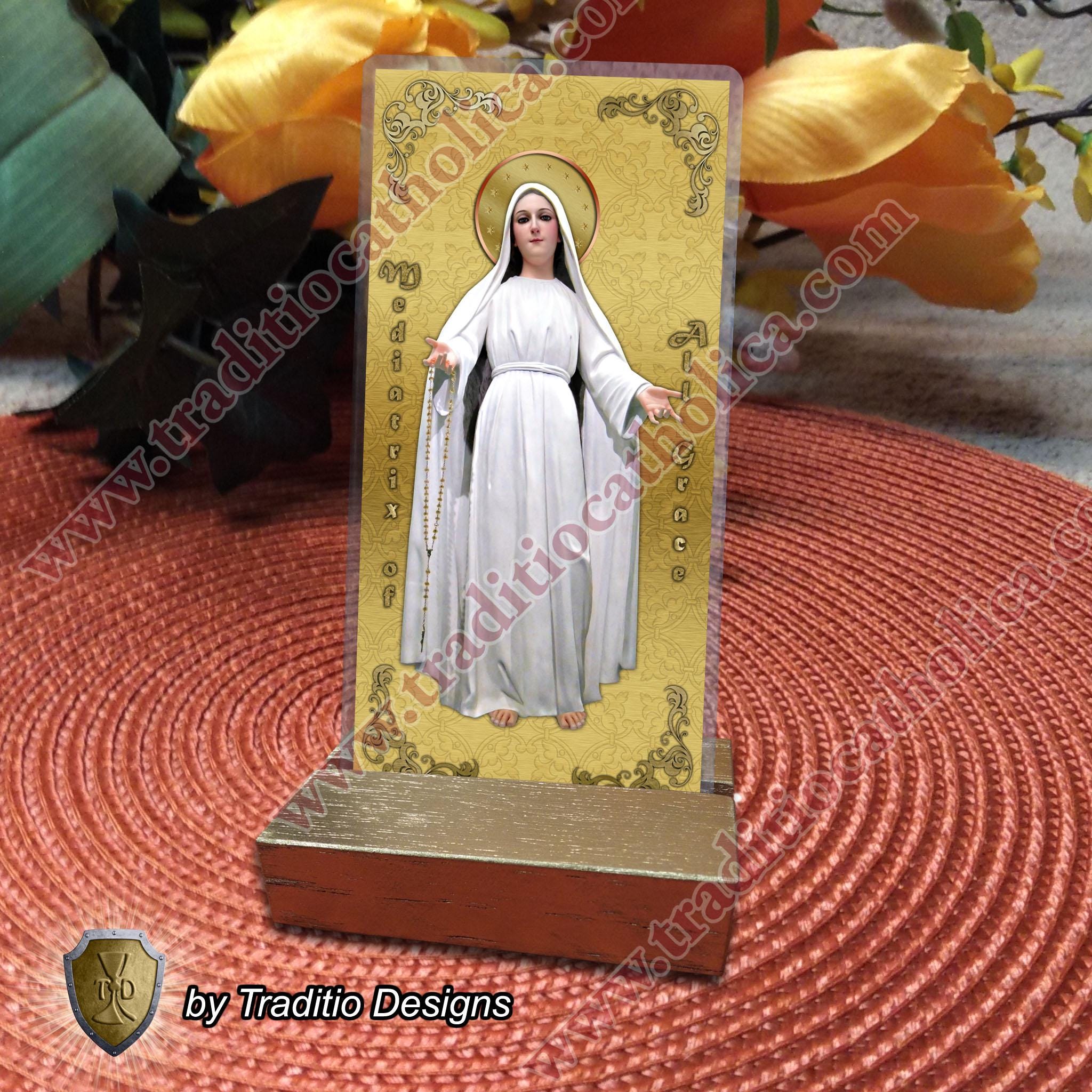 Our Lady Mediatrix of All Grace Lipa Philippines Laminated Holy