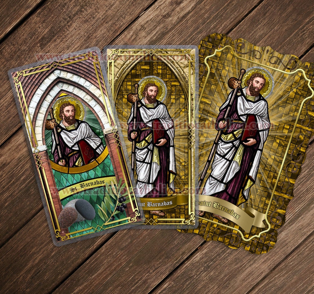Saint Barnabas the Apostle Catholic Holy Prayer Cards. St. Barnabas