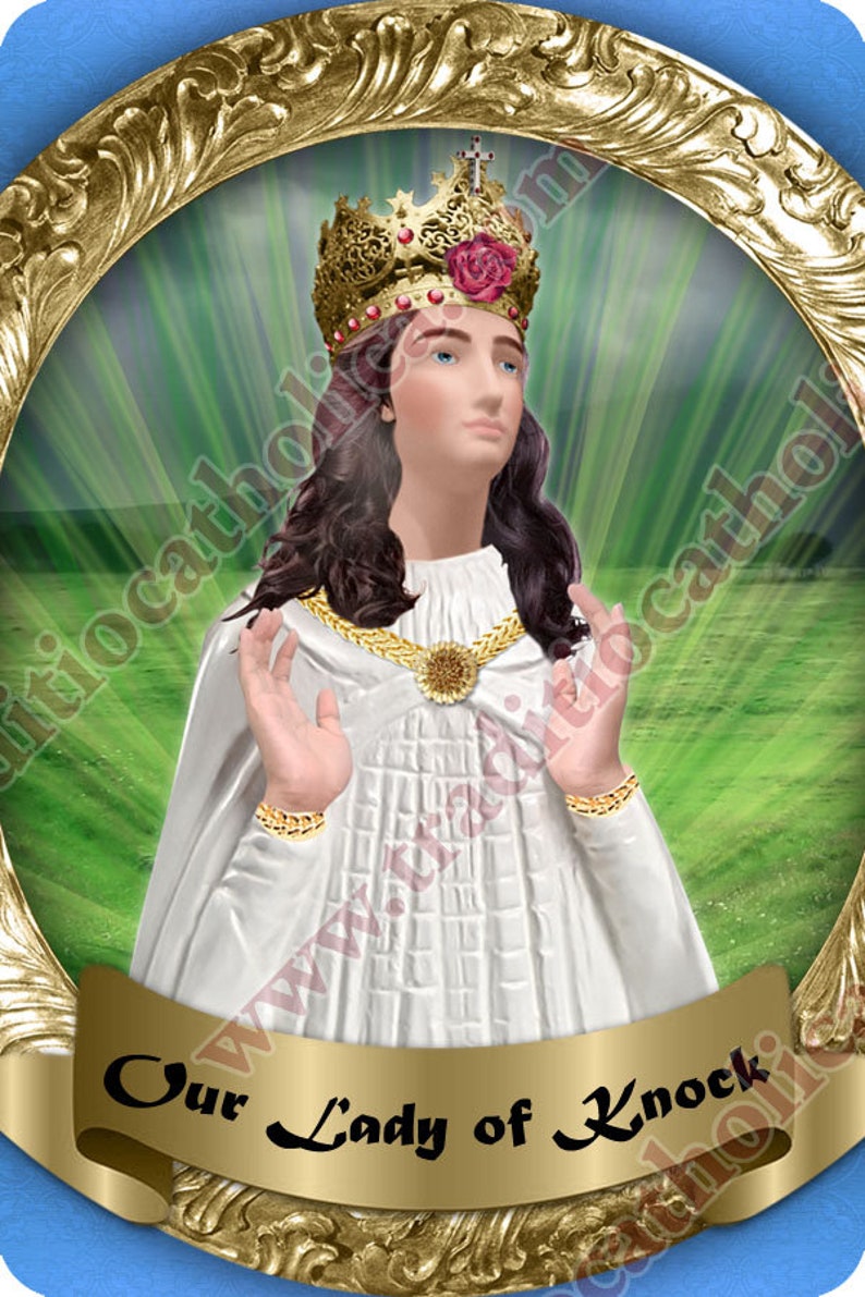 Our Lady of Knock Collectible Waterproof Vinyl Sticker. Our Etsy