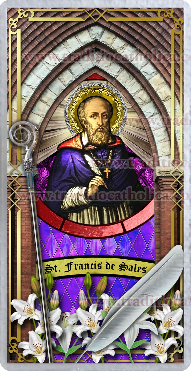 Saint Francis de Sales France laminated Holy Prayer cards. Etsy Saint Francis de Sales France laminated Holy Prayer cards. Etsy