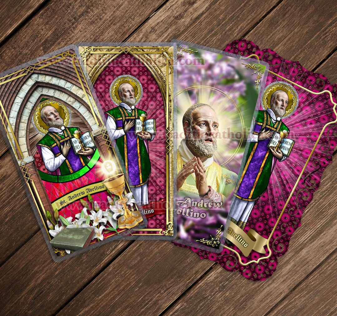 Saint Andrew Avellino, Patron of Strokes, Stained Glass Laminated and