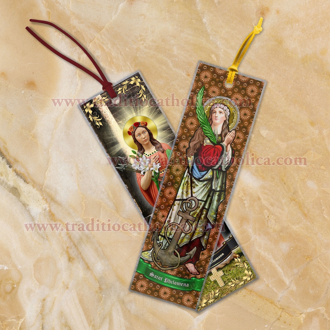 Saint Philomena, Italy Laminated CLEAR Seethrough and Quote Catholic