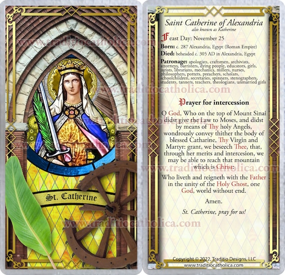 Saint Catherine of Alexandria Traditional Catholic Stained Glass