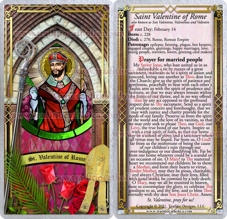 Saint Valentine of Rome, Patron of Epilepsy, Fainting, Love and Engaged ...