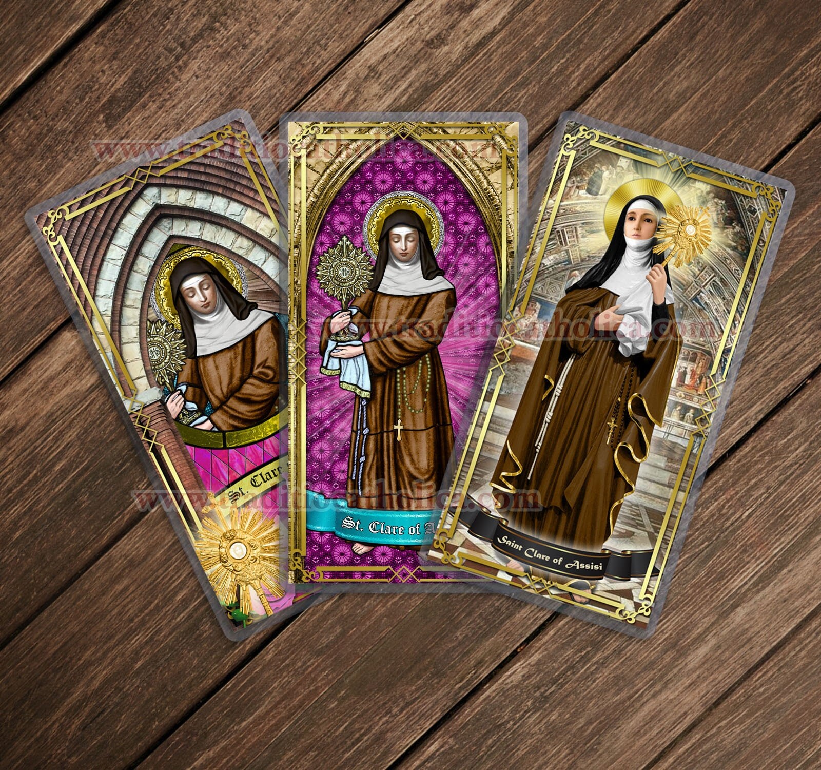 Saint Clare of Assisi Italy Laminated Prayer Cards. St. Clare - Etsy