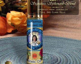 St. Quirinus of Neuss Relic Anointing Oil | Shingles, Bone Fractures & Leg Paralysis | Oil or Card Set