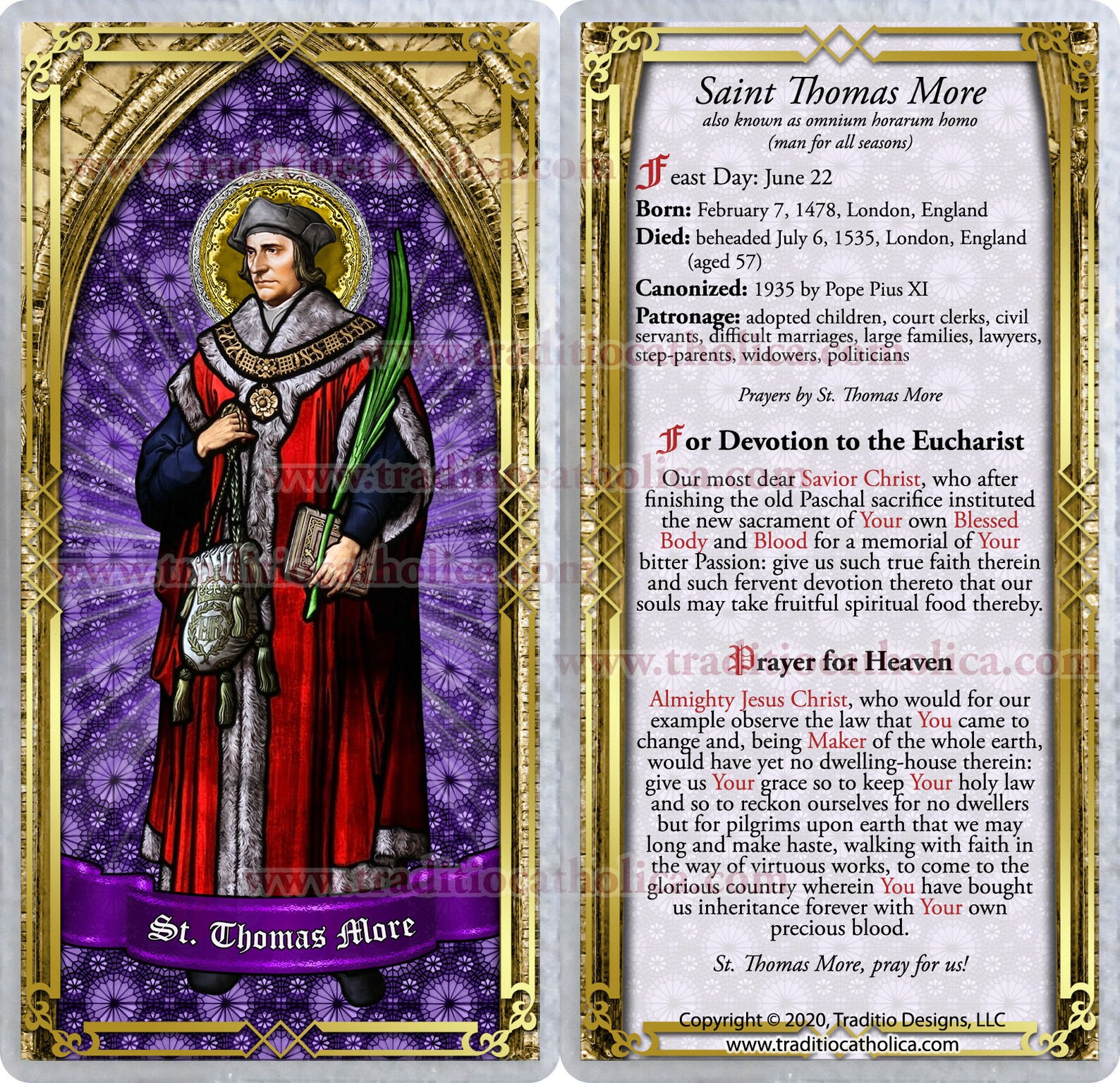 Saint St. Thomas More, Patron of Difficult Marriages and Lawyers ...