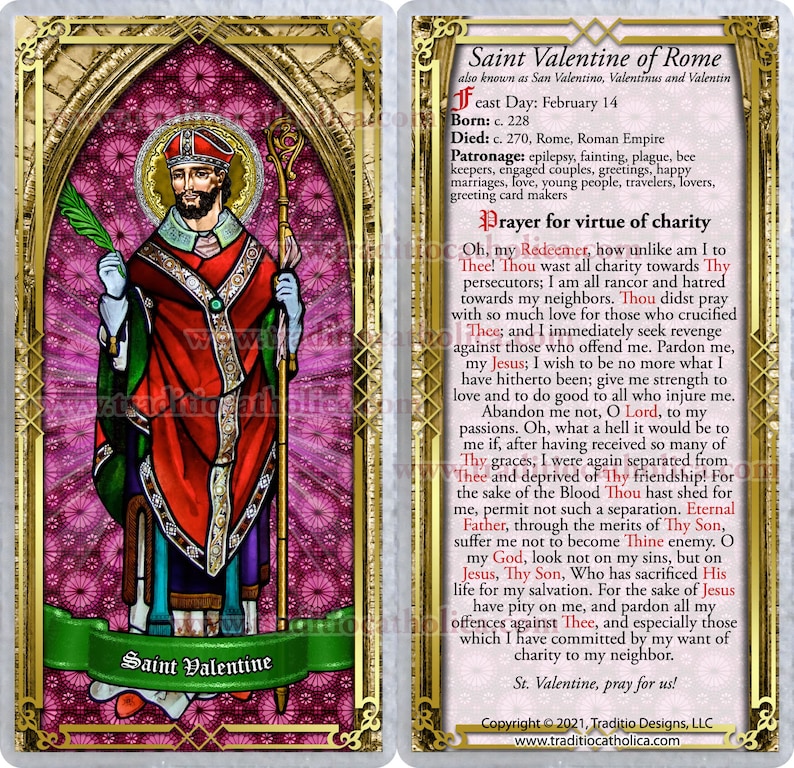 Saint Valentine of Rome, Patron of Epilepsy, Fainting, Love and Engaged ...