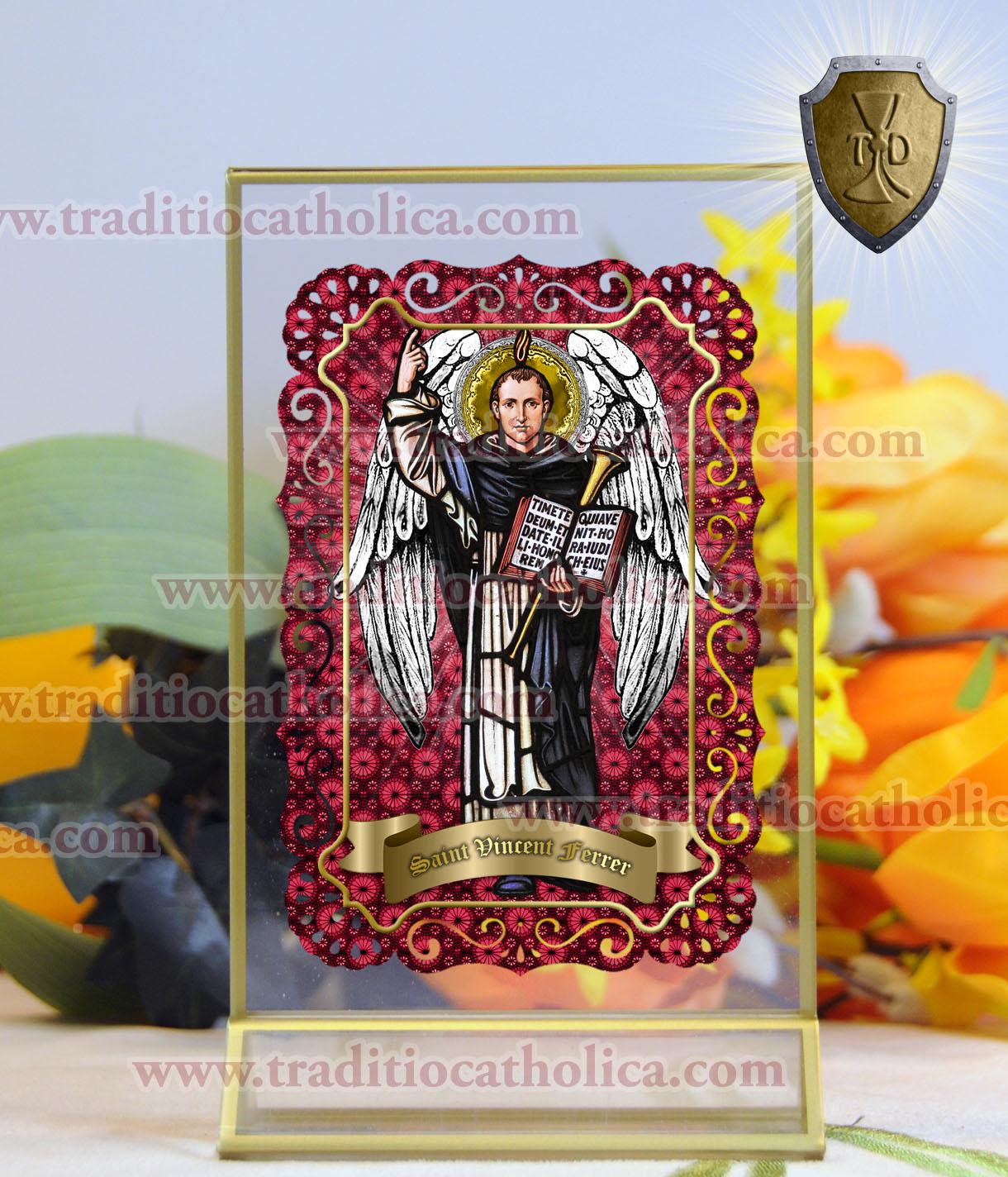 St. Vincent Ferrer, Angel of the Judgement - Stained Glass, Icon